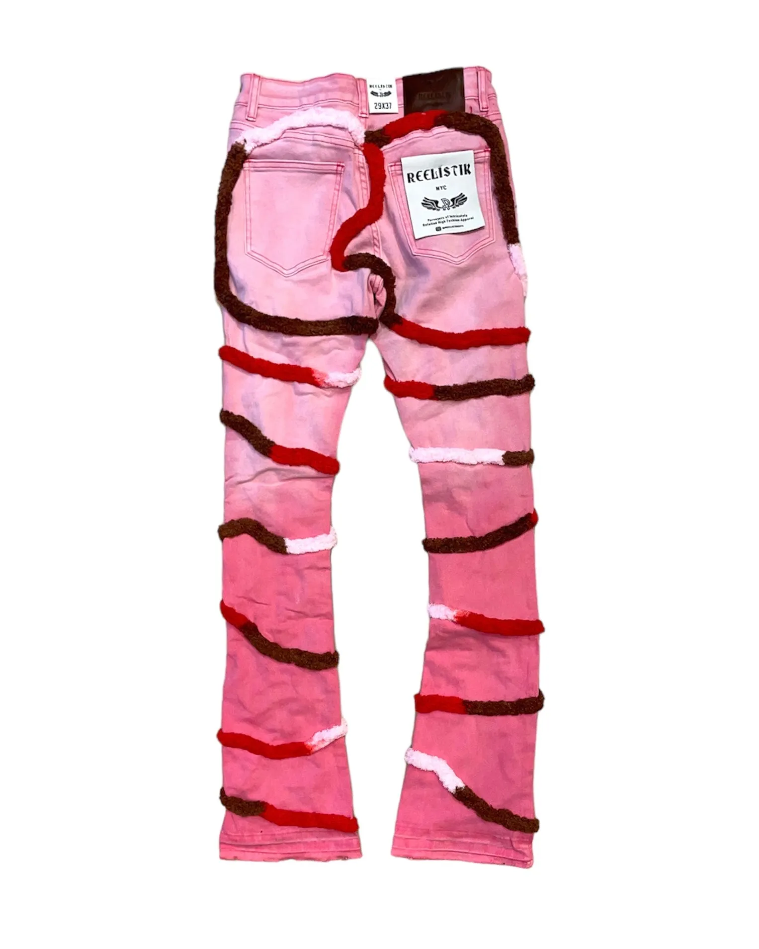 Pink Corda Premium Stacked Jean