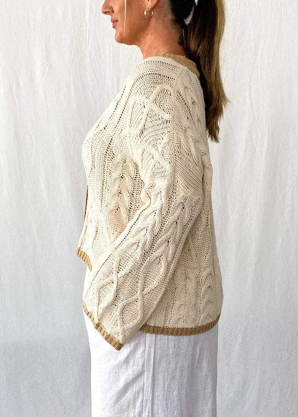 Polly Cardi - Tan/Beige