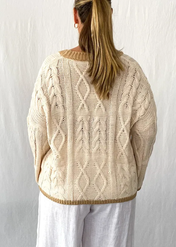 Polly Cardi - Tan/Beige