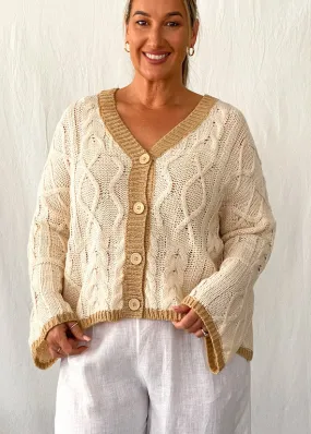 Polly Cardi - Tan/Beige