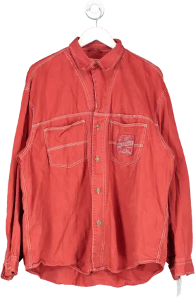 Radio Jeans Red Button Down Shirt UK M