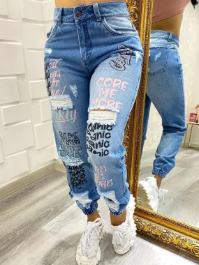 Ripped Skinny Denim Jeans