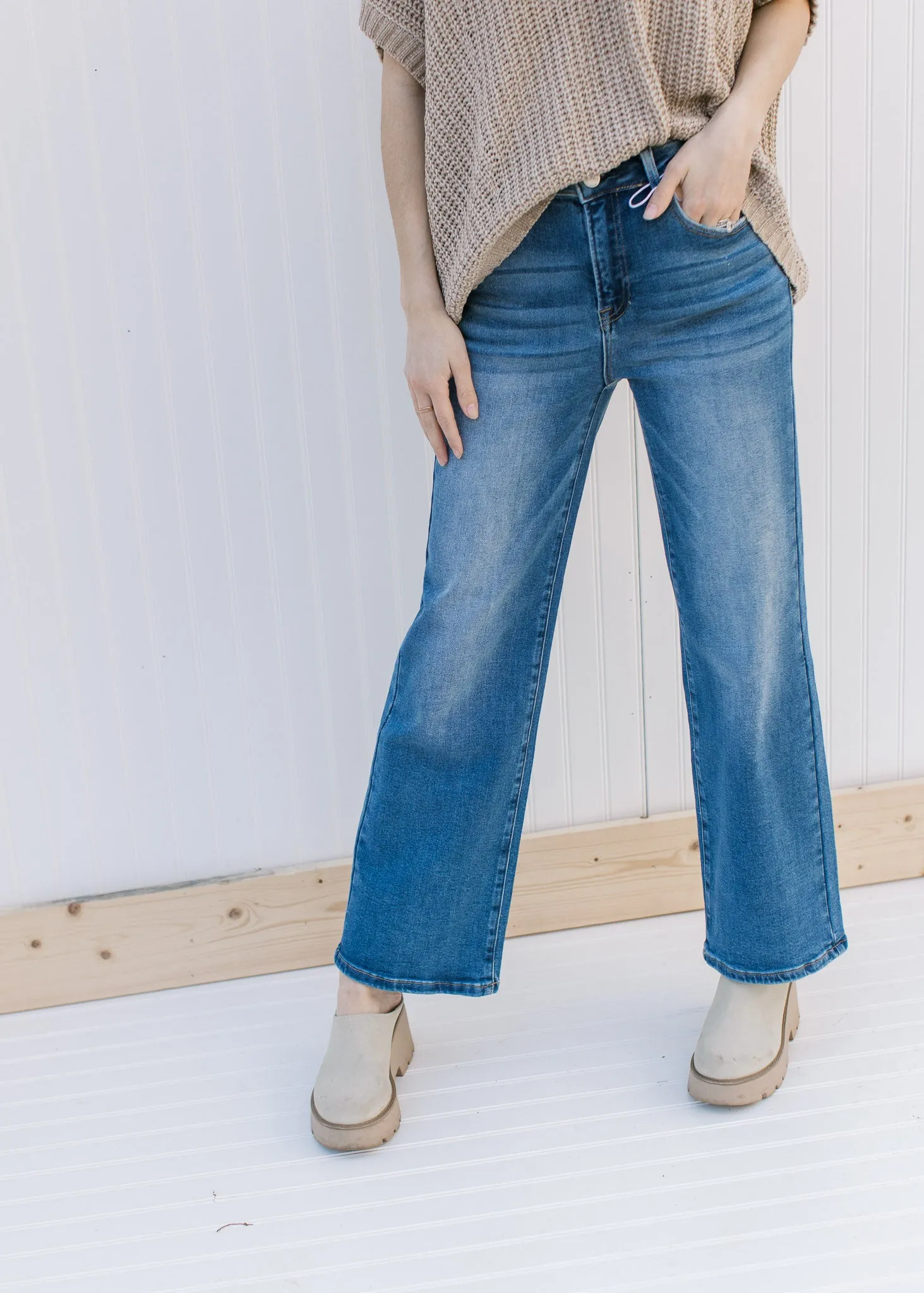 Risen High Rise Relaxed Straight Jean