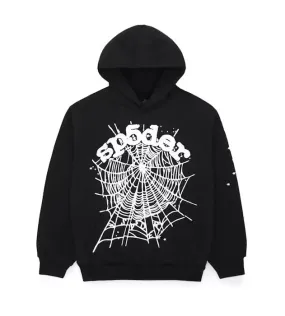 Sp5der Black OG Web Hoodie