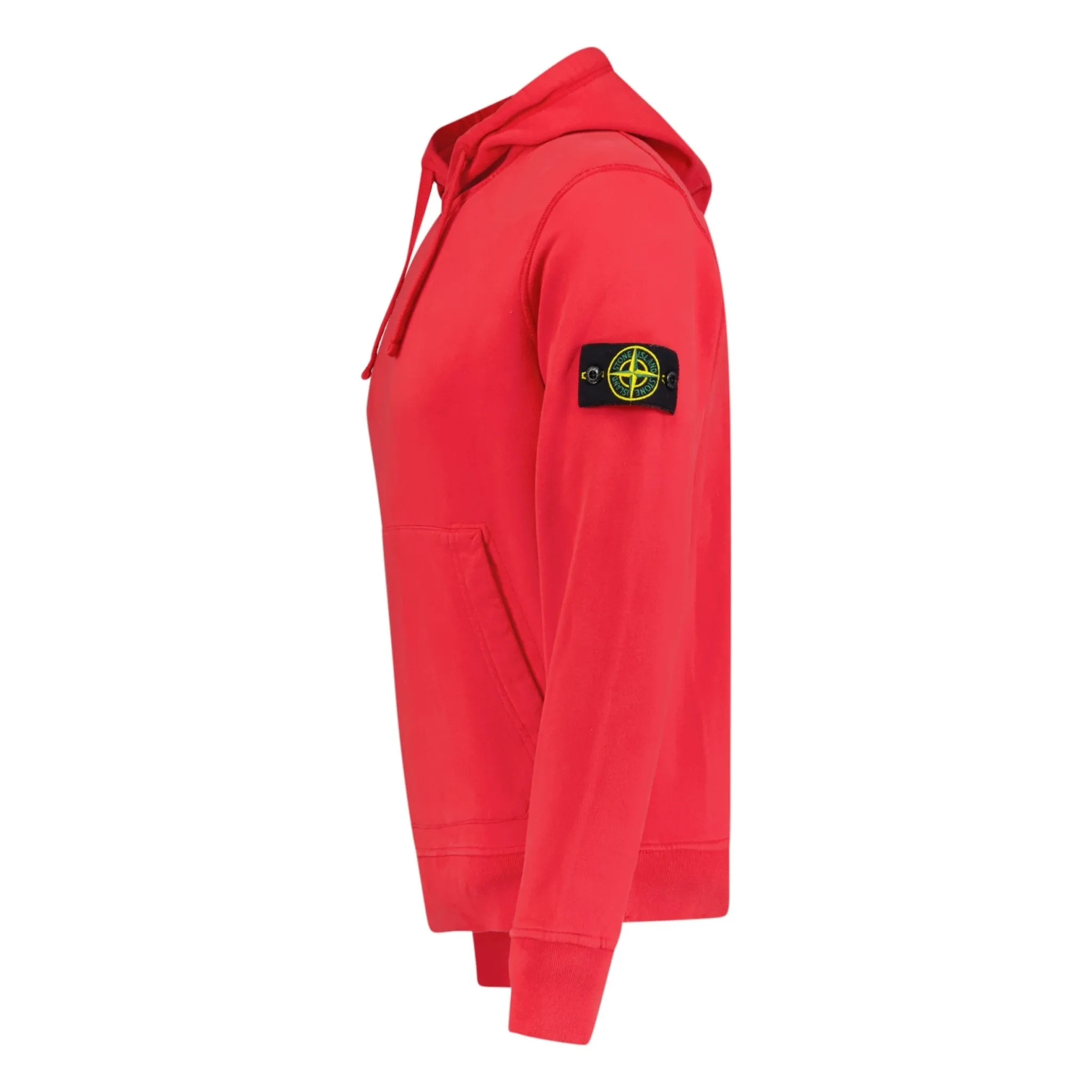 STONE ISLAND BASIC BADGE HOODED SWEATSHIRT RED