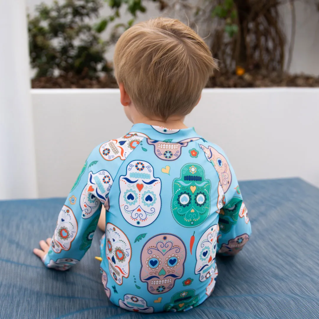 Tyoub Long Sleeve All-In-One Sunsuit Skulls Amigo Kids