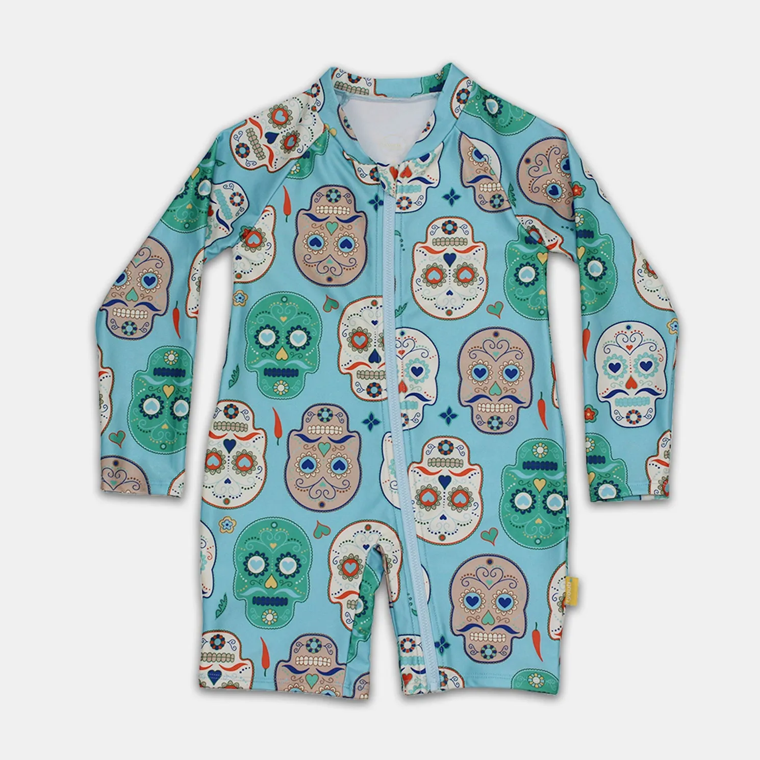 Tyoub Long Sleeve All-In-One Sunsuit Skulls Amigo Kids