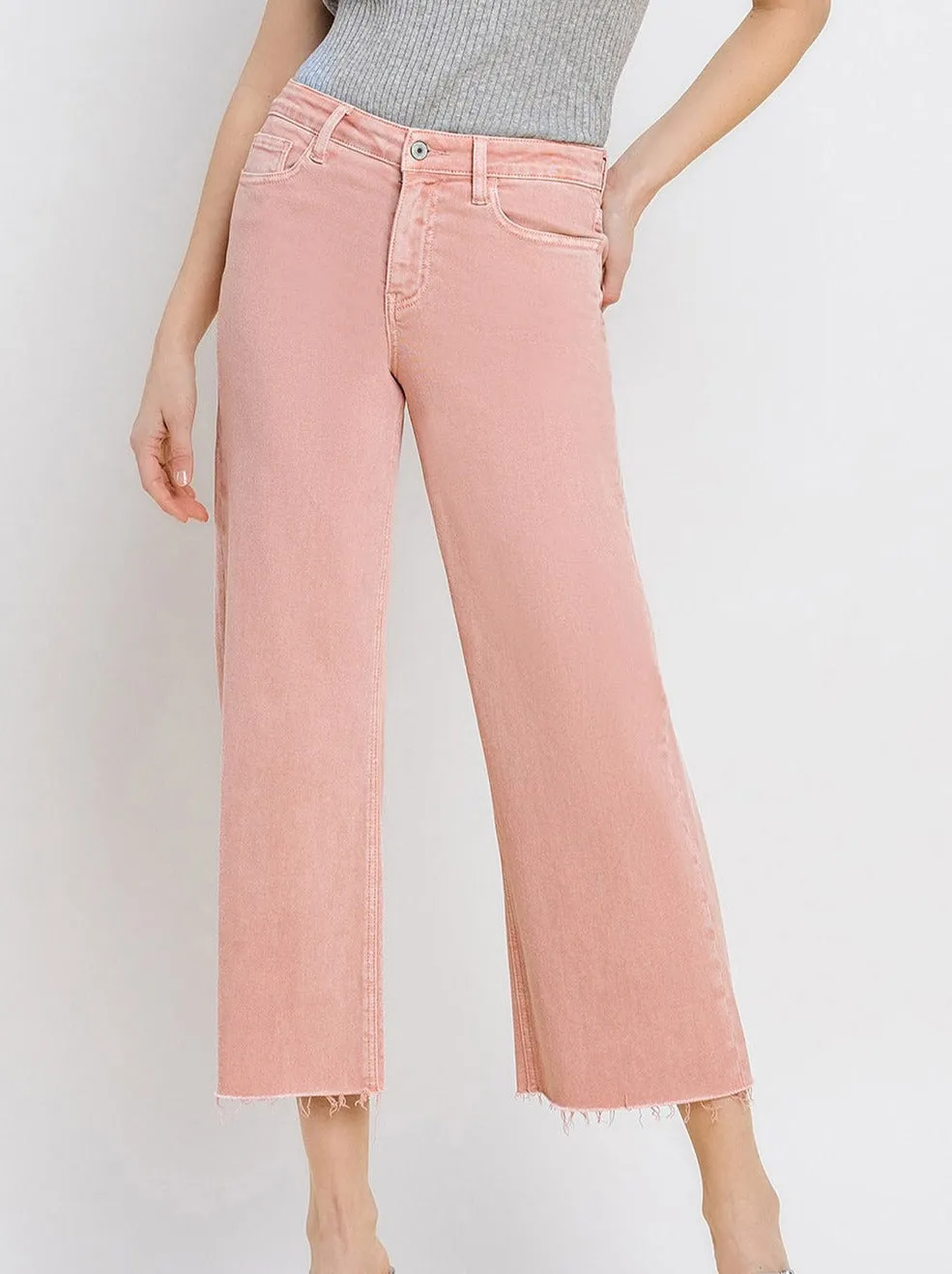 Vervet : Olivia High Rise Crop Wide leg