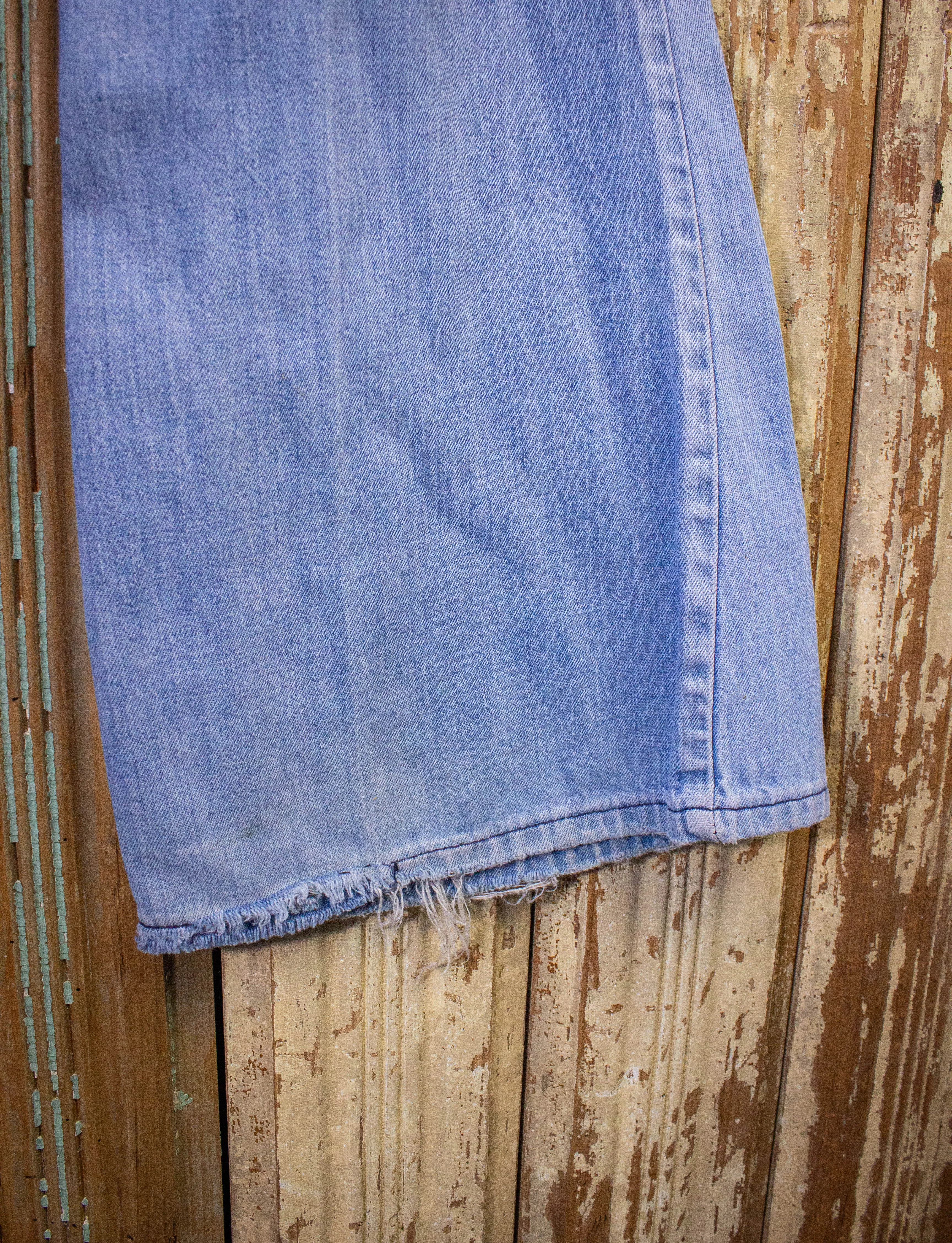 Vintage Wrangler Bell Bottom Denim Jeans 70s Light Wash 26x28