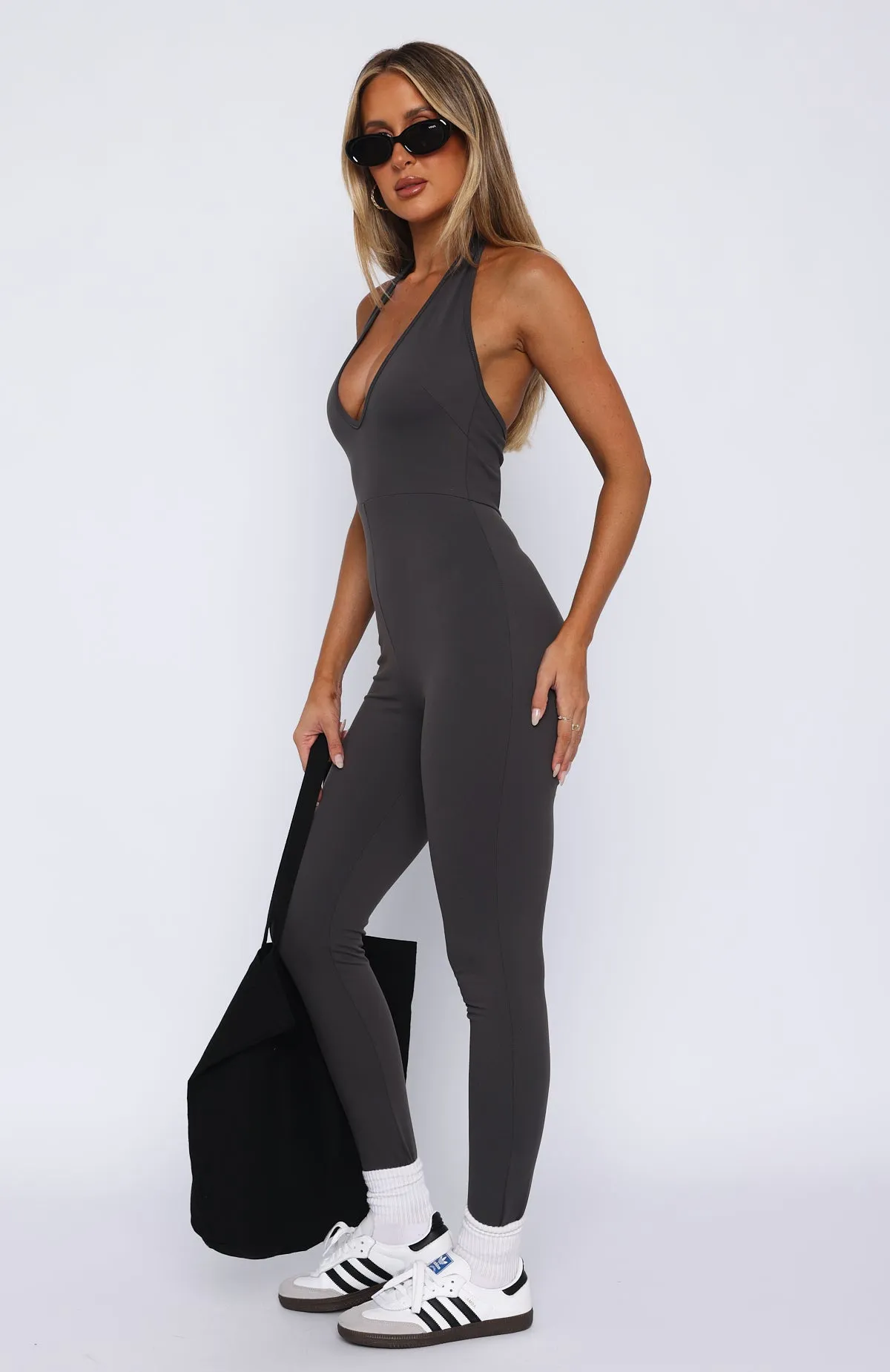 Wild Intentions Jumpsuit Charcoal