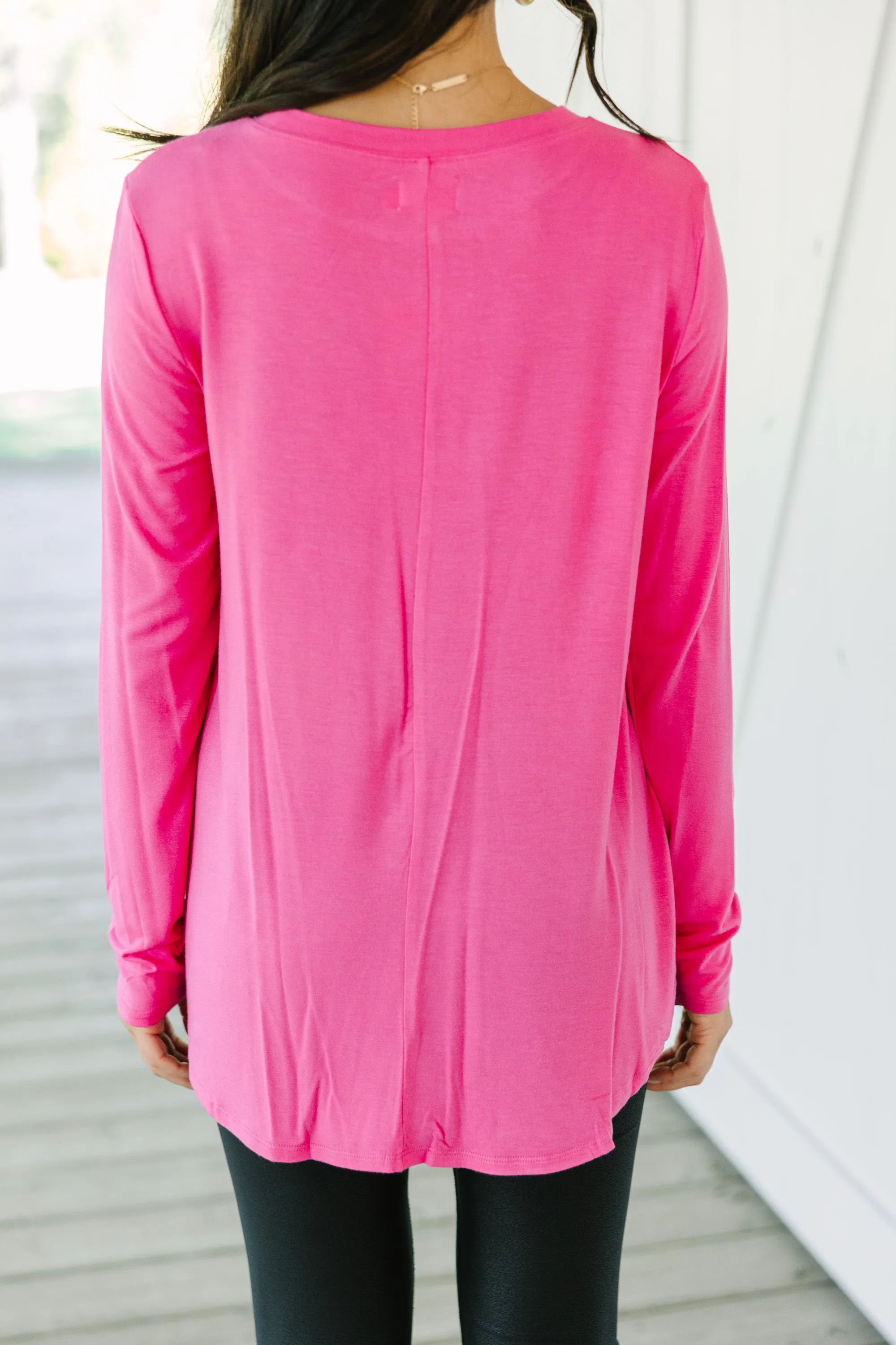 Won't Let You Down Fuchsia Pink Classic Top