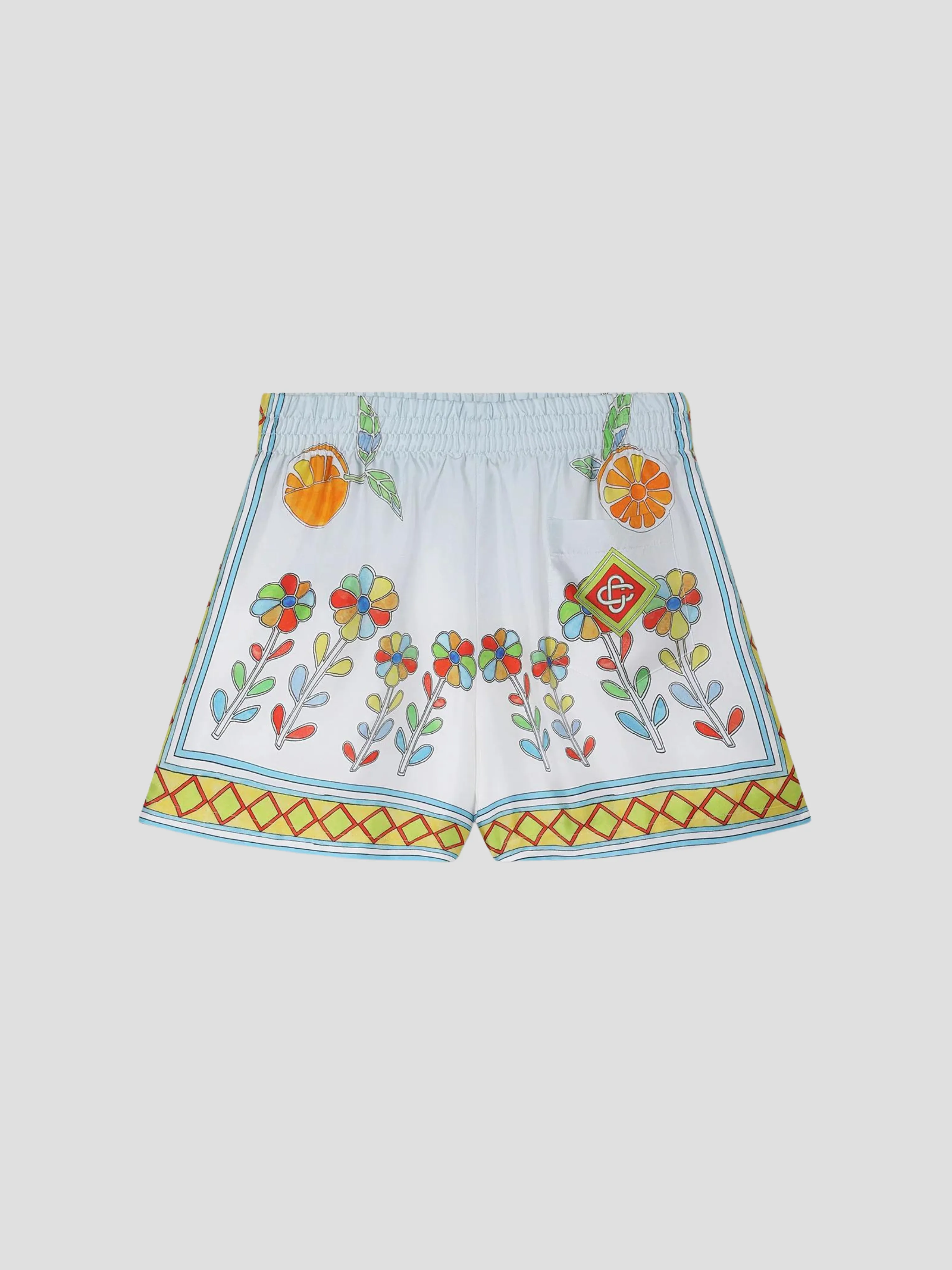 Yoruba Flowers Silk Shorts